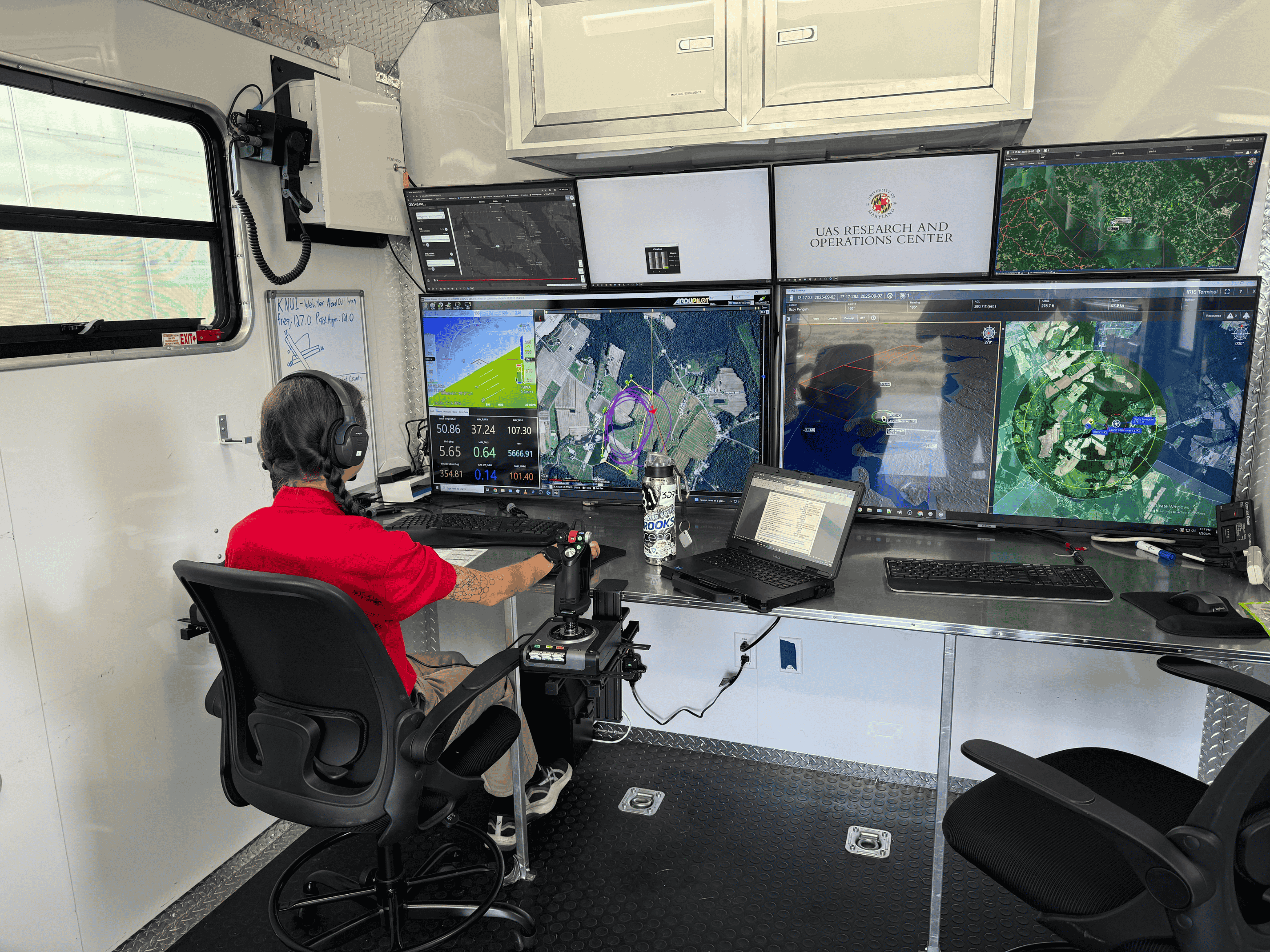 Mckenzie acting as the Control Station Operator of a UROC VTOL system